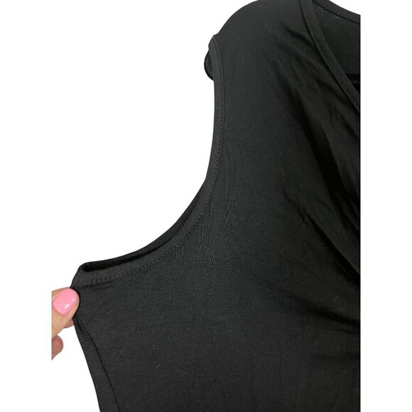 Bloomchic Neutral Tank Top Women 18 Black Minimalist Retro Office 80s Capsule - Picture 5 of 9